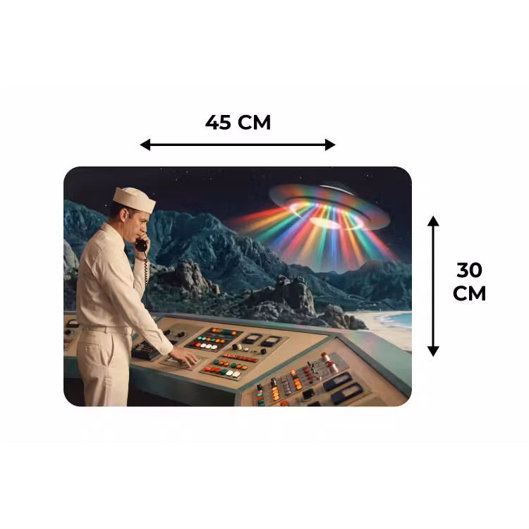 Placemat - 6 stuks - Man - Controlekamer - Strand - Man - Controlekamer - Strand Placemat vinyl groot