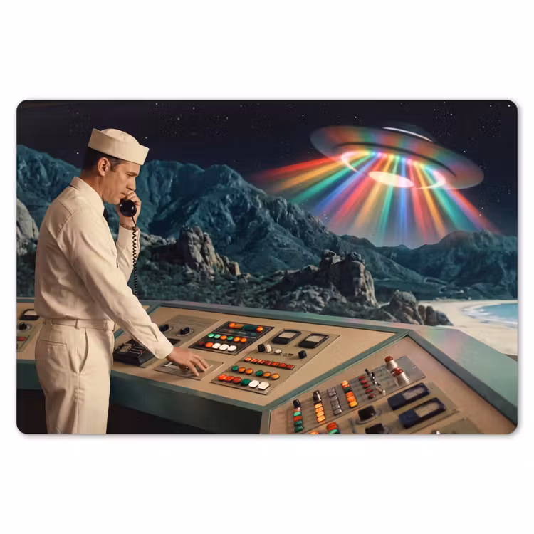 Placemat - 6 stuks - Man - Controlekamer - Strand - Man - Controlekamer - Strand Placemat vinyl groot