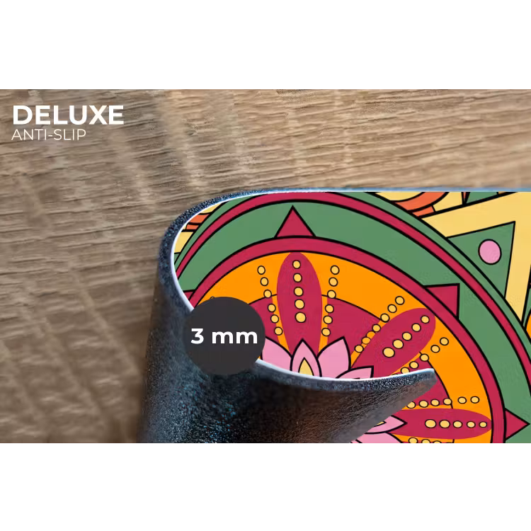 Mandala - Bloemen - Abstract - Kleurrijk Placemat vinyl groot -closeup