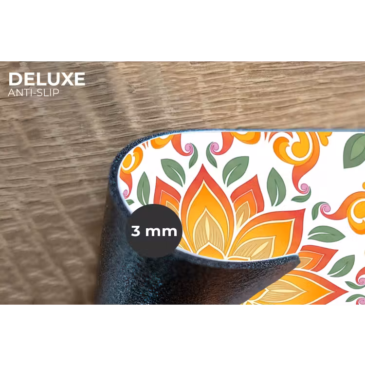 Mandala - Bloemen - Decoratie - Kleurrijk - Abstract Placemat vinyl groot -closeup