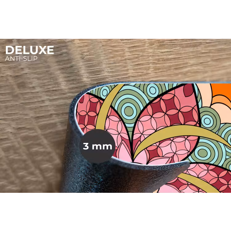 Mandala - Geometrisch - Kunst - Decoratief - Kleurrijk Placemat vinyl groot -closeup