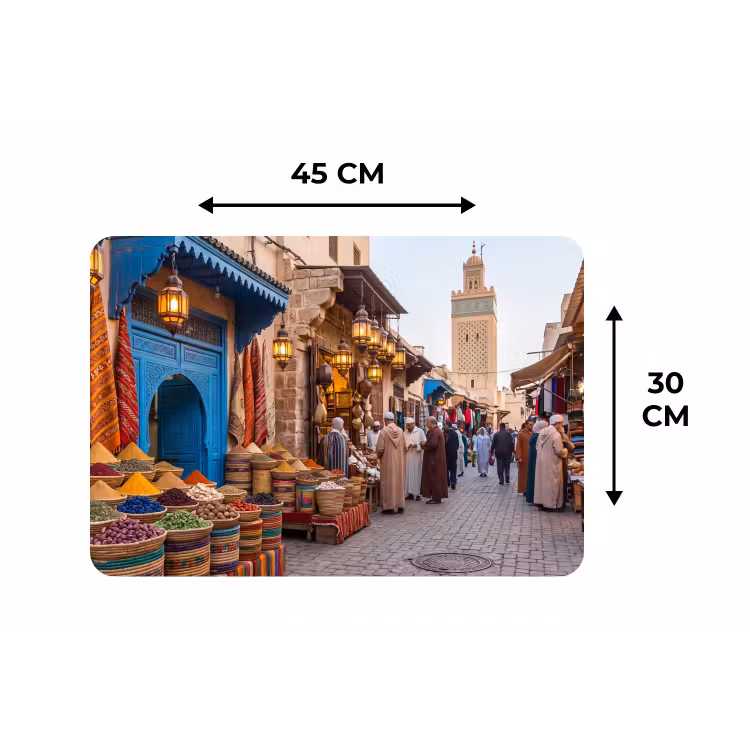 Placemat - 6 stuks - Markt - Oosters - Kleurrijk - Markt - Oosters - Kleurrijk Placemat vinyl groot