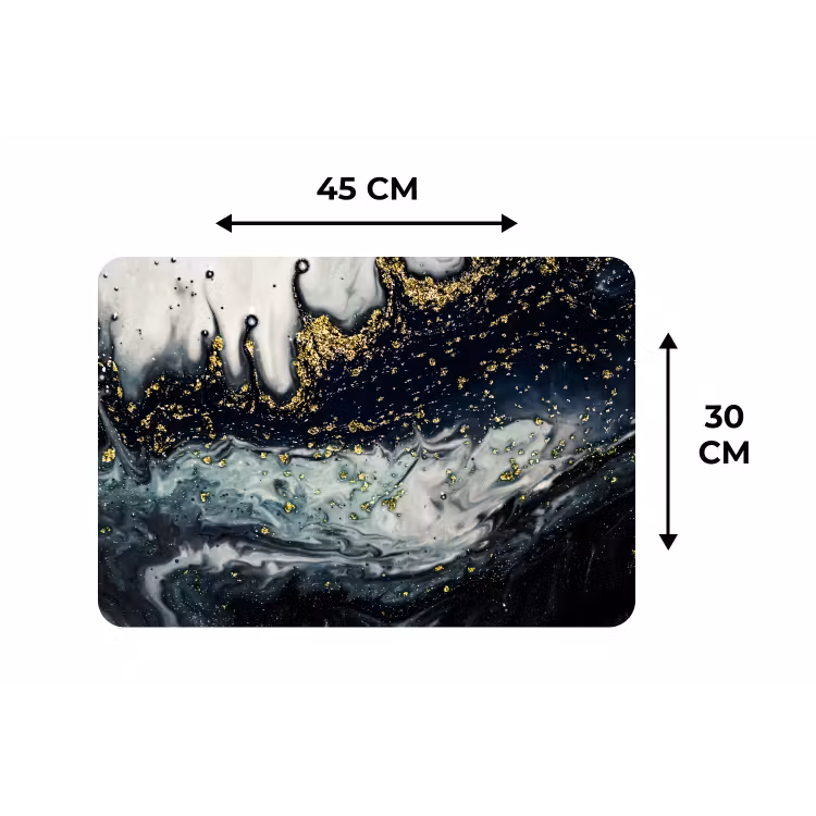 Marmer - Abstract - Goud - Luxe Placemat vinyl groot -specs