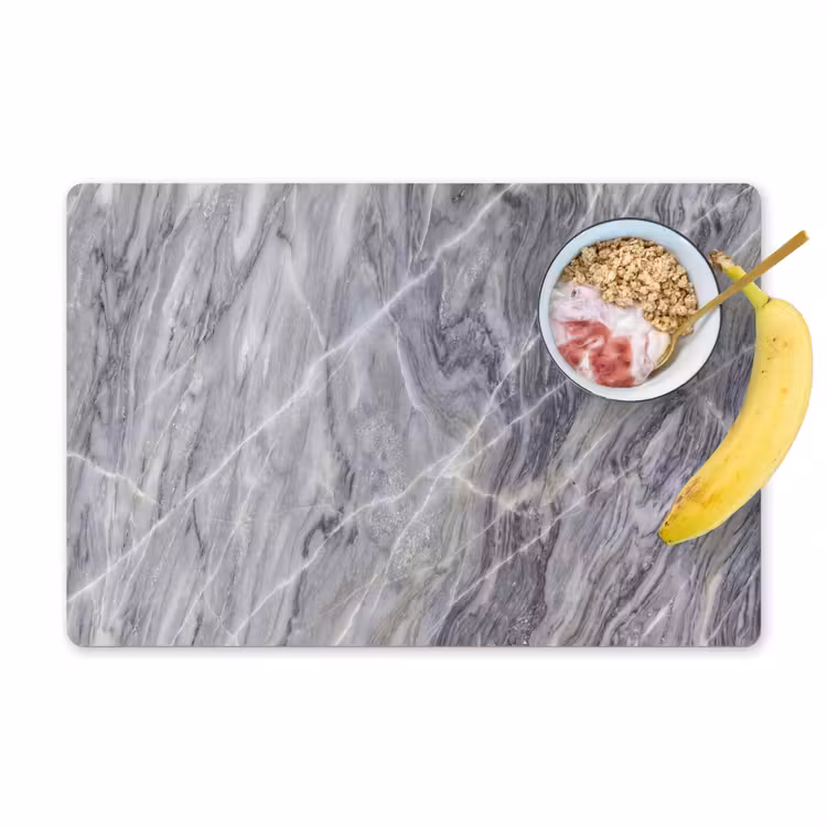 Marmer - Ader - Patroon - Abstract - Grijs Placemat vinyl groot -zzzproduct_Kitchenyeah-website