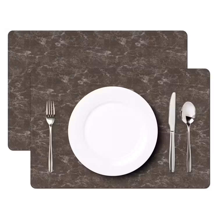 Marmer - Aders - Bruin Placemat vinyl groot 368 -zzsfeer2_Kitchenyeah-website