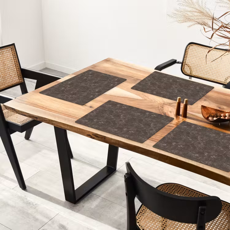 Marmer - Aders - Bruin Placemat vinyl groot 368 -zzsfeer4_Kitchenyeah-website