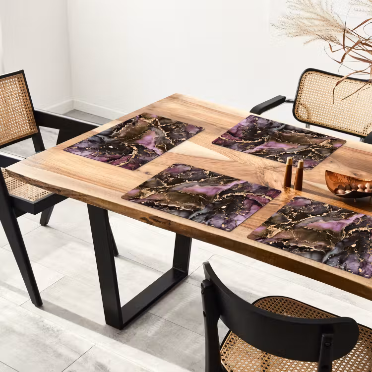Marmer - Gold - Steen - Abstract Placemat vinyl groot -zzsfeer4_Kitchenyeah-website