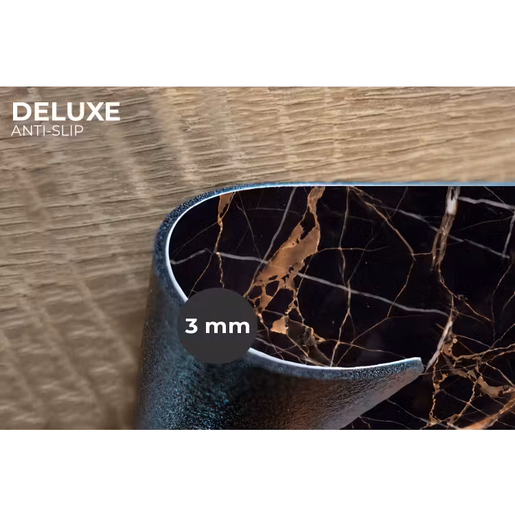 Marmer - Goud - Abstract - Zwart Placemat vinyl groot -closeup