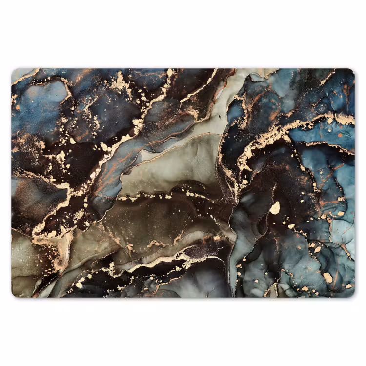 Marmer - Goud - Groen Placemat vinyl groot -zzsfeer1_Kitchenyeah-website