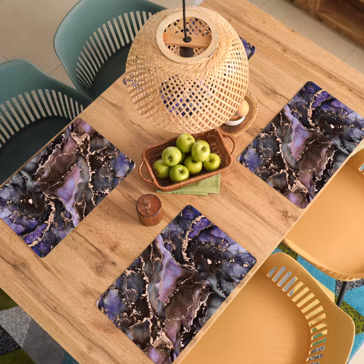 Marmer - Goud - Roze Placemat vinyl groot -zzsfeer5_Kitchenyeah-website