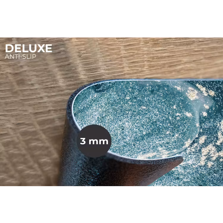 Marmer look - Blauw - Luxe Placemat vinyl groot -closeup