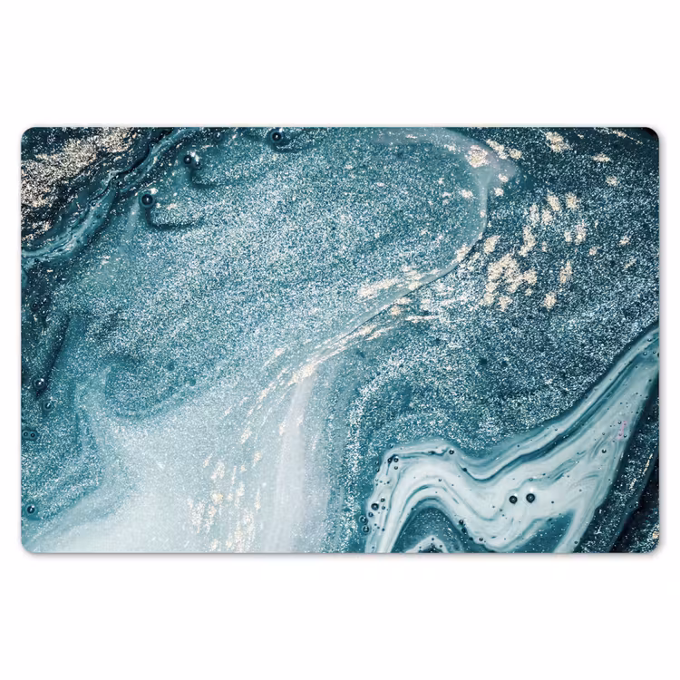 Marmer look - Blauw - Luxe Placemat vinyl groot -zzsfeer1_Kitchenyeah-website