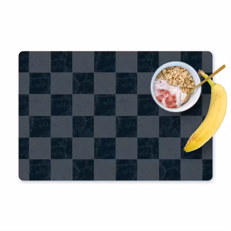 Marmer - Patroon - Antraciet Placemat vinyl groot 368 -zzzproduct_Kitchenyeah-website