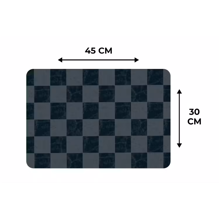 Marmer - Patroon - Antraciet Placemat vinyl groot 368 -specs