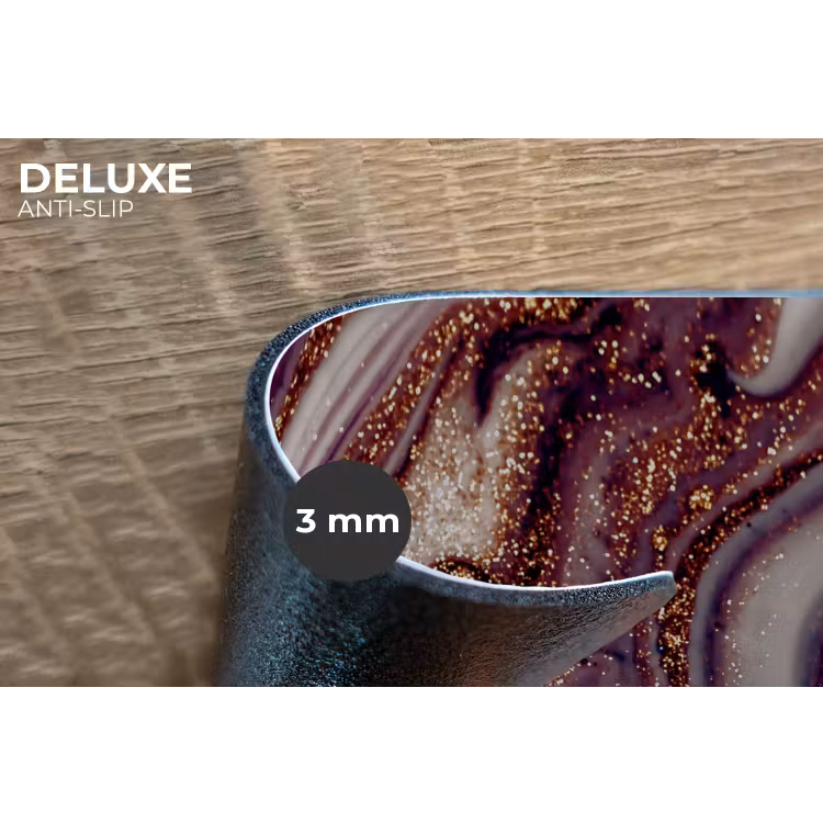 Marmer - Roze - Goud - Glitter - Marmerlook Placemat vinyl groot -closeup