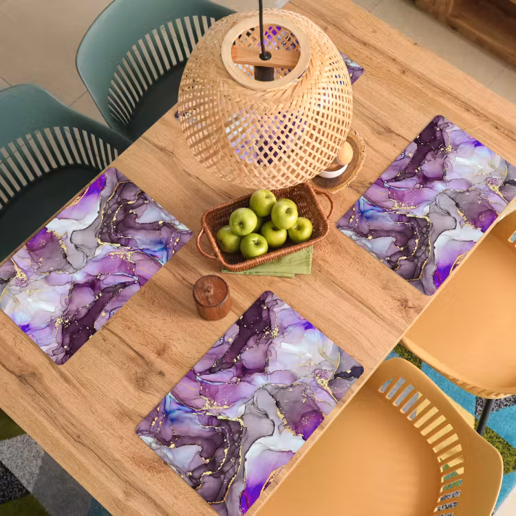Marmer - Roze - Paars - Gold Placemat vinyl groot -zzsfeer5_Kitchenyeah-website