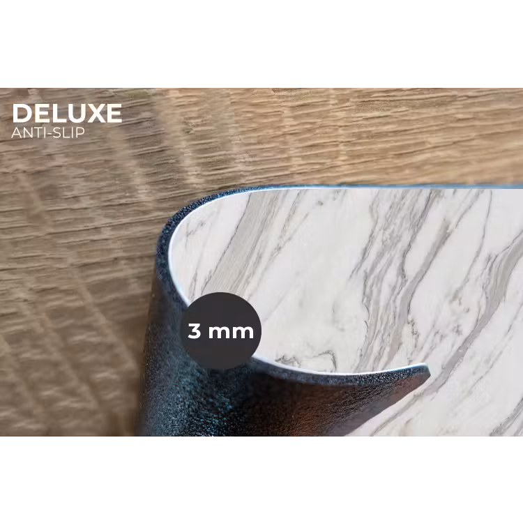 Marmer - Wit - Grijs - Structuur - Modern Placemat vinyl groot -closeup