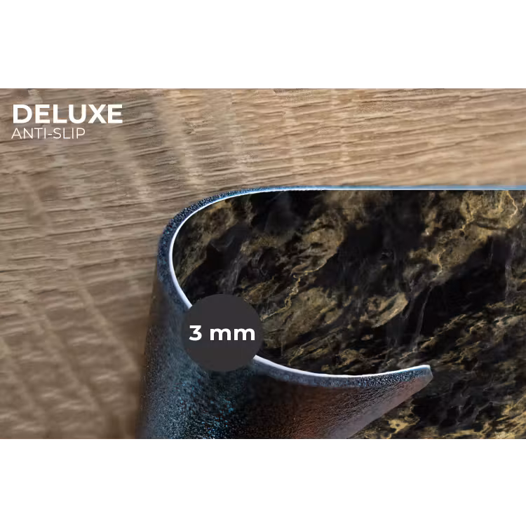 Marmer - Zwart - Goud Placemat vinyl groot 368 -closeup