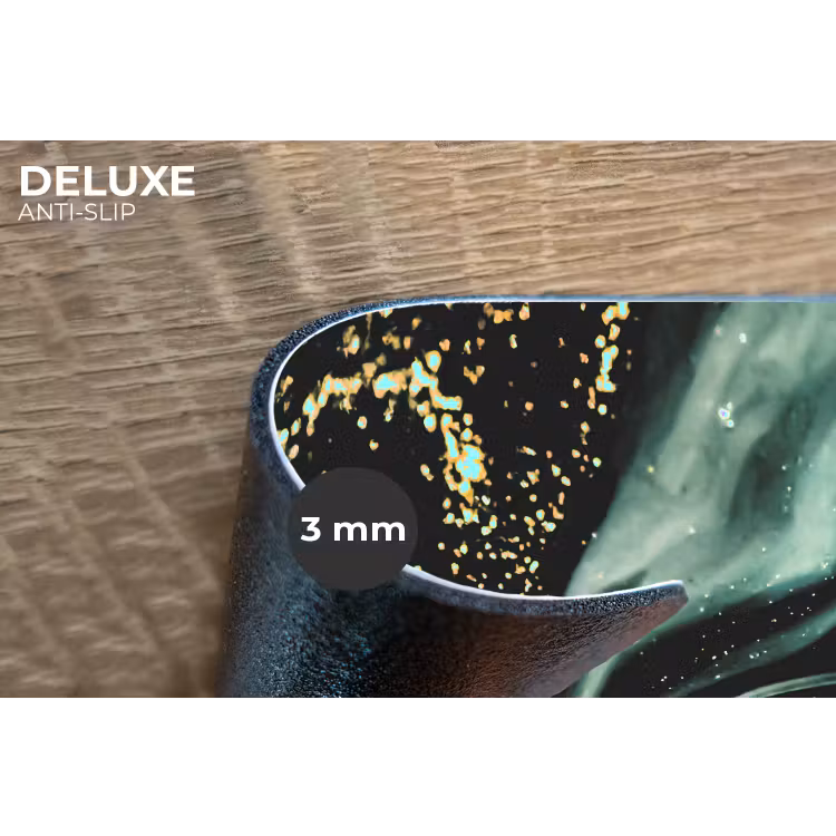 Marmerlook - Goud - Groen - Glitter - Design - Marmer Placemat vinyl groot -closeup