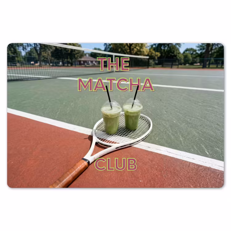 Matcha Club - Tennis - Matcha Placemat vinyl groot -zzsfeer1_Kitchenyeah-website