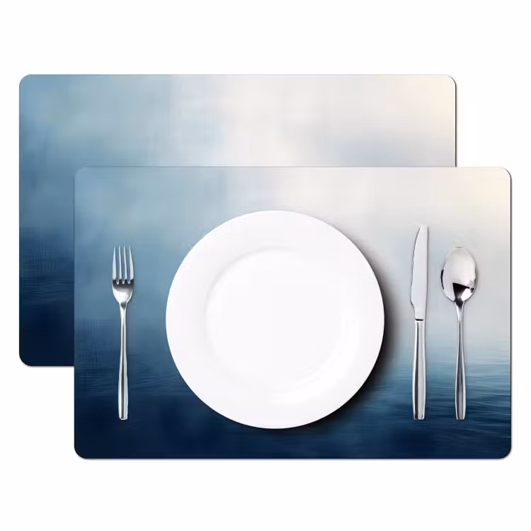 Meeuw - Wit - Zee - Mistig Placemat vinyl groot -zzsfeer2_Kitchenyeah-website