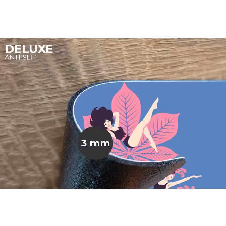 Mensen - Dans - Motor - Retro - Roze Placemat vinyl groot -closeup