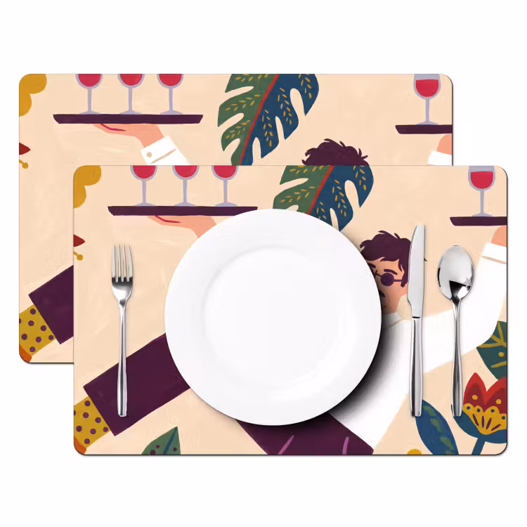 Mensen - Dienblad - Eten - Modern - Kleurrijk Placemat vinyl groot -zzsfeer2_Kitchenyeah-website