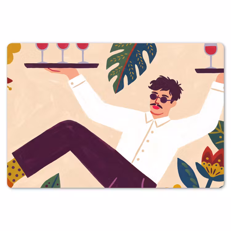 Mensen - Dienblad - Eten - Modern - Kleurrijk Placemat vinyl groot -zzsfeer1_Kitchenyeah-website