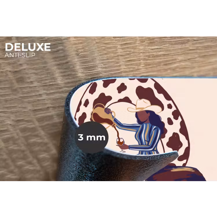 Mensen - Dieren - Cowboy - Abstract - Kleurrijk Placemat vinyl groot -closeup