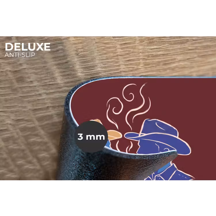 Mensen - Profiel - Sigaret - Abstract - Kunst Placemat vinyl groot -closeup