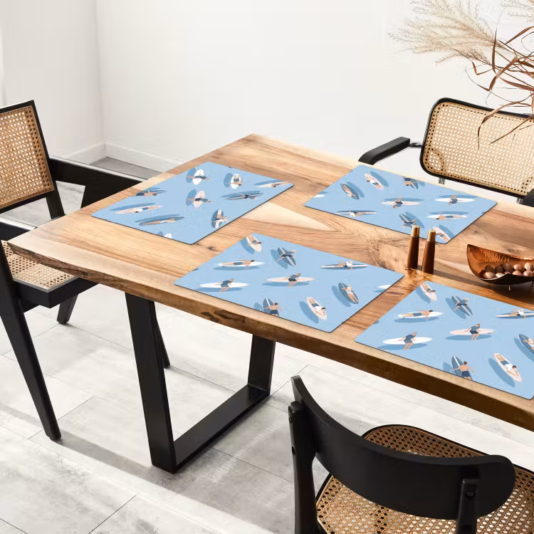 Mensen - Surfen - Water - Zomer - Illustratie Placemat vinyl groot -zzsfeer4_Kitchenyeah-website