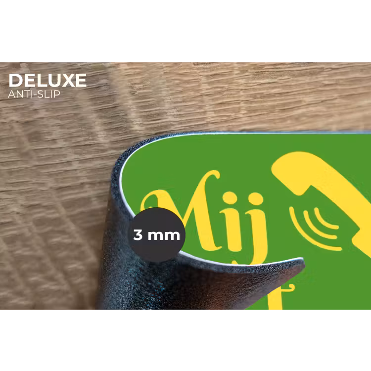 Mij niet bellen - Telefoon - Groen Placemat vinyl groot -closeup