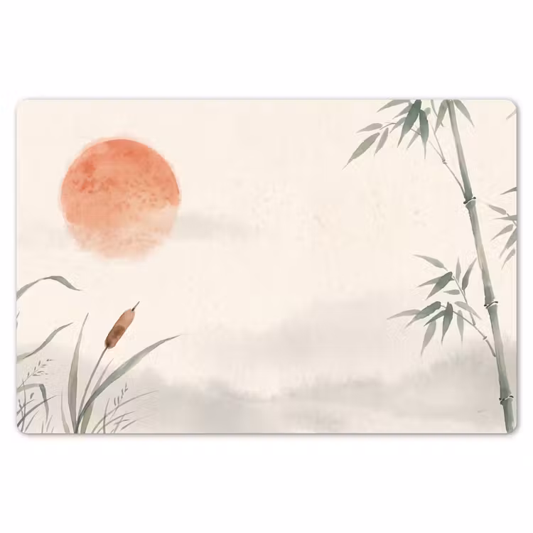 Minimalistisch - Bamboe - Groen Placemat vinyl groot -zzsfeer1_Kitchenyeah-website