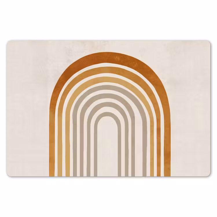 Minimalistisch - Boog - Lijnen - Beige Placemat vinyl groot -zzsfeer1_Kitchenyeah-website