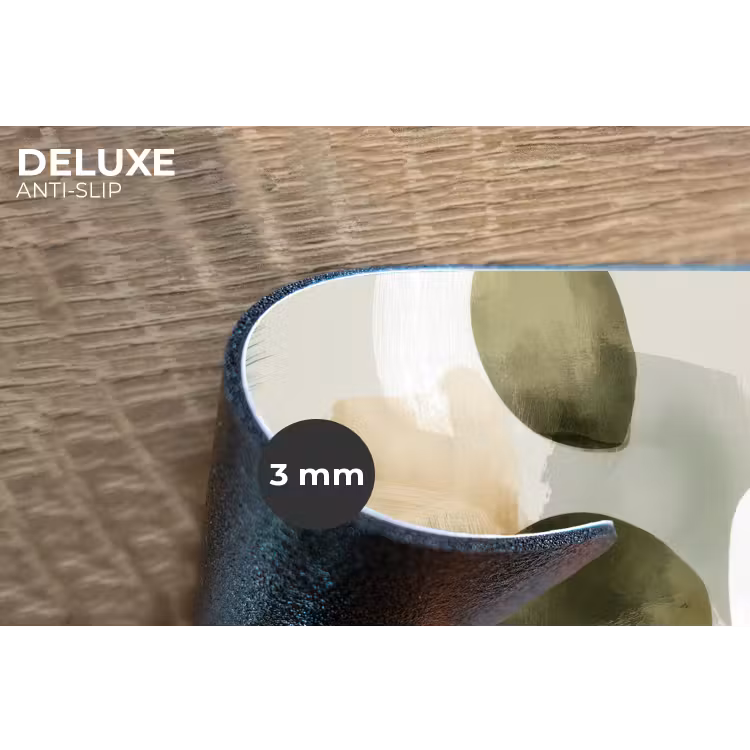 Minimalistisch - Cirkels - Penseelstreken - Beige Placemat vinyl groot -closeup