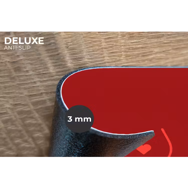 Minimalistisch - Lijnillustratie - Rood Placemat vinyl groot -closeup