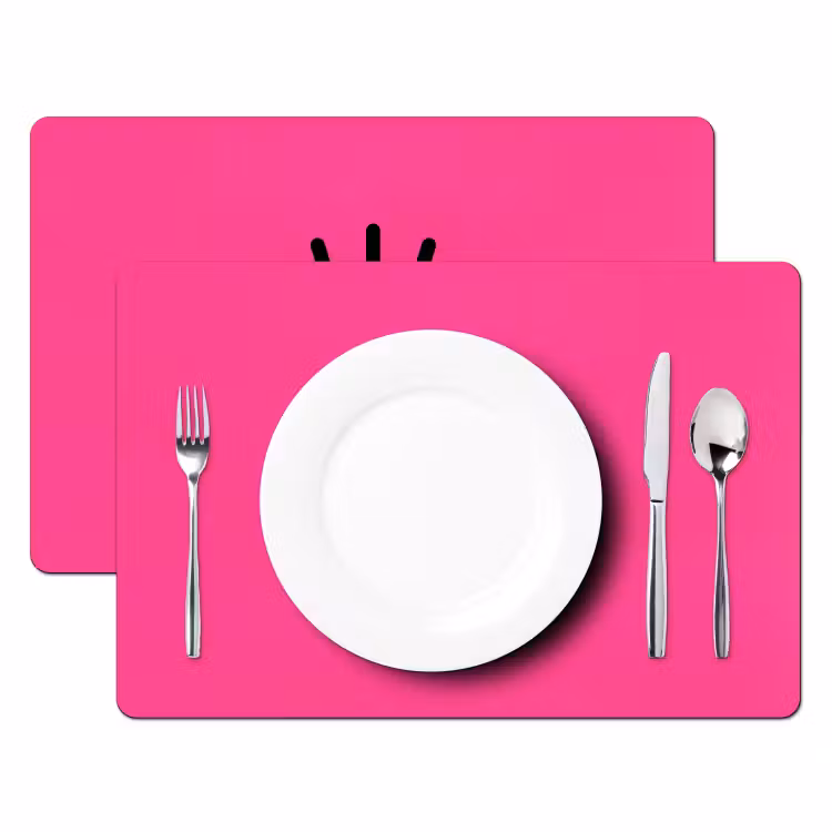 Minimalistisch - Oog - Roze Placemat vinyl groot -zzsfeer2_Kitchenyeah-website