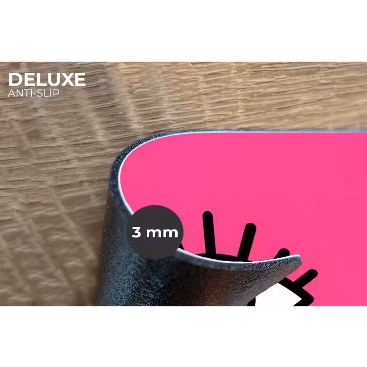 Minimalistisch - Oog - Roze Placemat vinyl groot -closeup