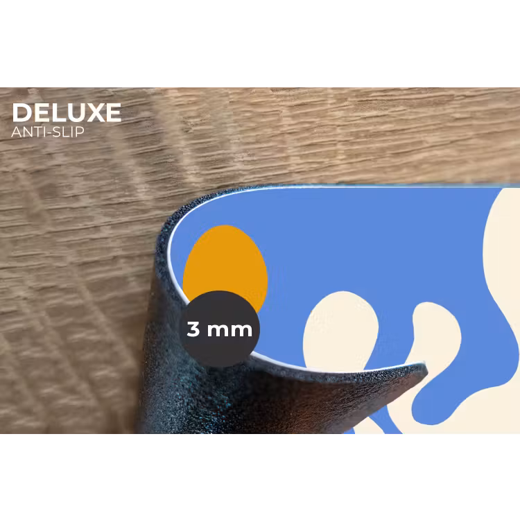 Minimalistisch - Organisch patroon - Blauw Placemat vinyl groot -closeup