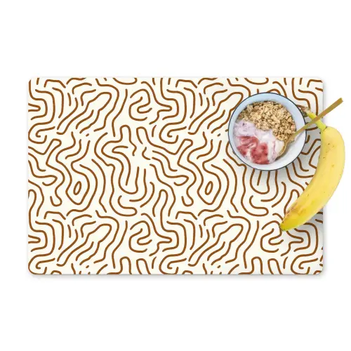 Minimalistisch - Patroon - Terracotta Placemat vinyl groot 368 -zzzproduct_Kitchenyeah-website