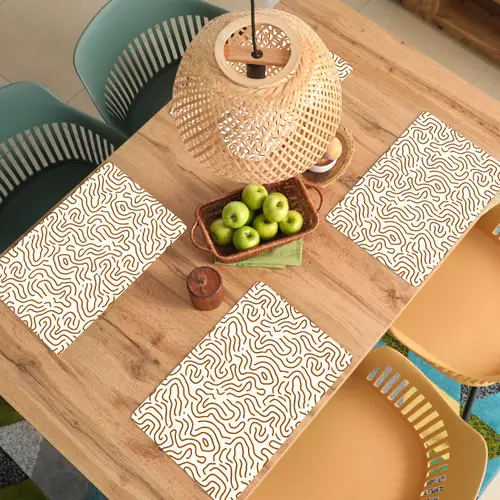 Minimalistisch - Patroon - Terracotta Placemat vinyl groot 368 -zzsfeer5_Kitchenyeah-website