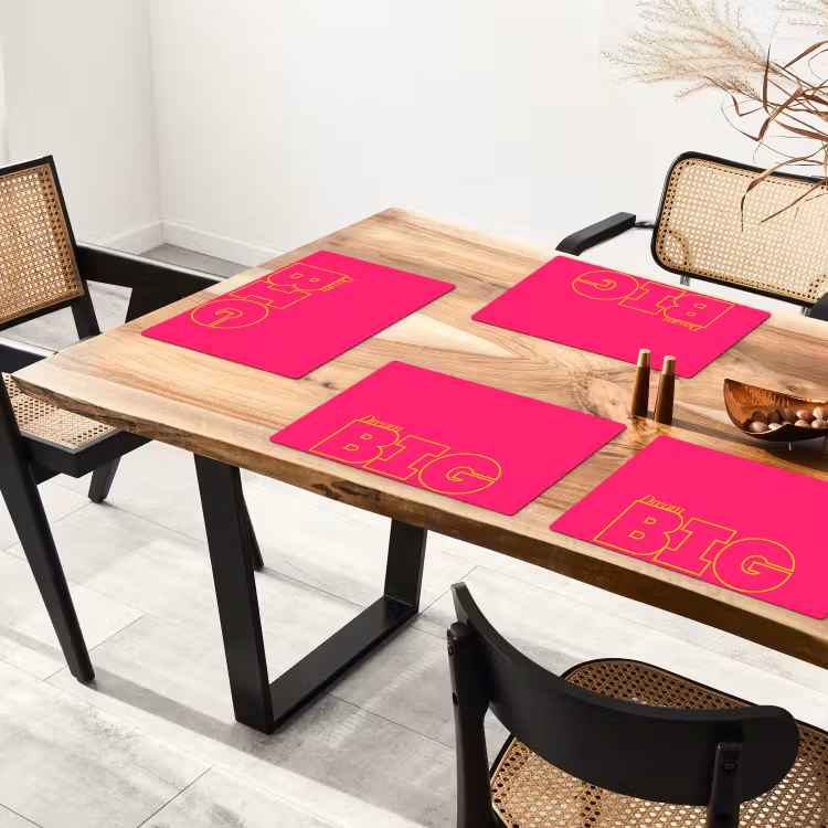 Minimalistisch - Roze - Dream big - Grafisch Placemat vinyl groot -zzsfeer4_Kitchenyeah-website