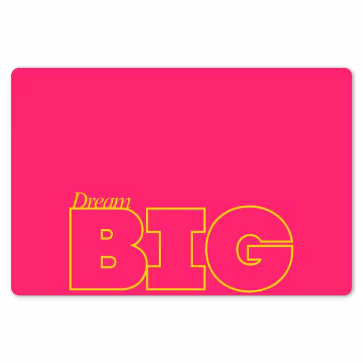 Minimalistisch - Roze - Dream big - Grafisch Placemat vinyl groot -zzsfeer1_Kitchenyeah-website