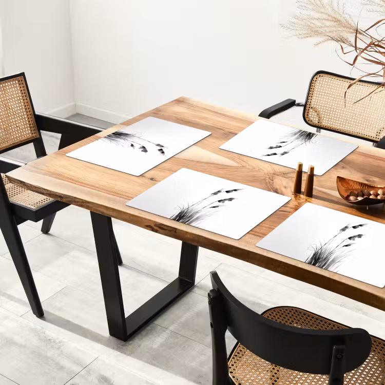 Minimalistisch - Stelen - Wit Placemat vinyl groot -zzsfeer4_Kitchenyeah-website