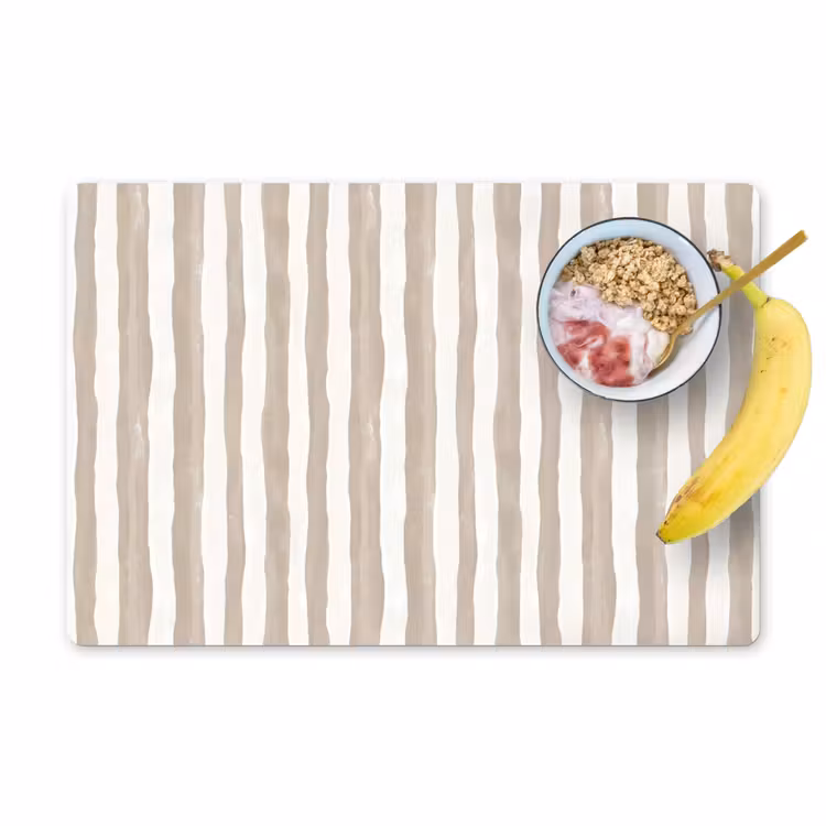 Minimalistisch - Strepen - Beige Placemat vinyl groot 368 -zzzproduct_Kitchenyeah-website
