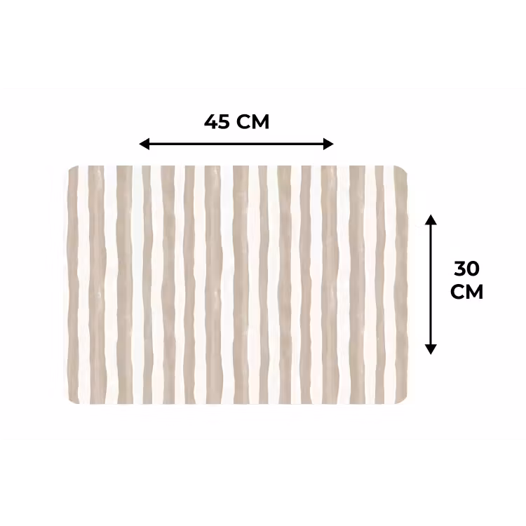 Minimalistisch - Strepen - Beige Placemat vinyl groot 368 -specs