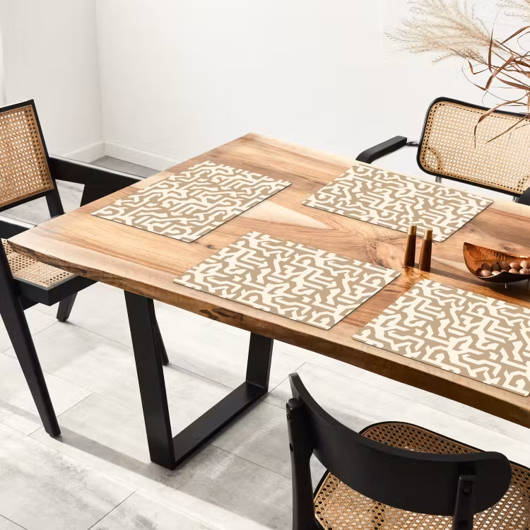Modern - Abstract - Beige Placemat vinyl groot 368 -zzsfeer4_Kitchenyeah-website