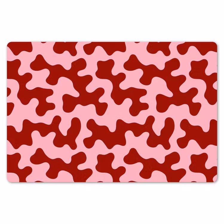 Modern - Abstract - Rood Placemat vinyl groot 368 -zzsfeer1_Kitchenyeah-website