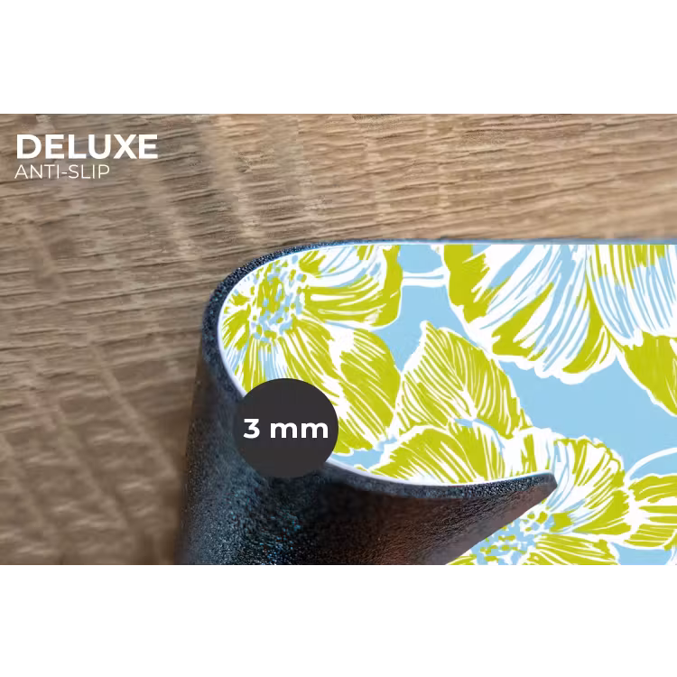 Modern - Bloemen - Groen Placemat vinyl groot 368 -closeup