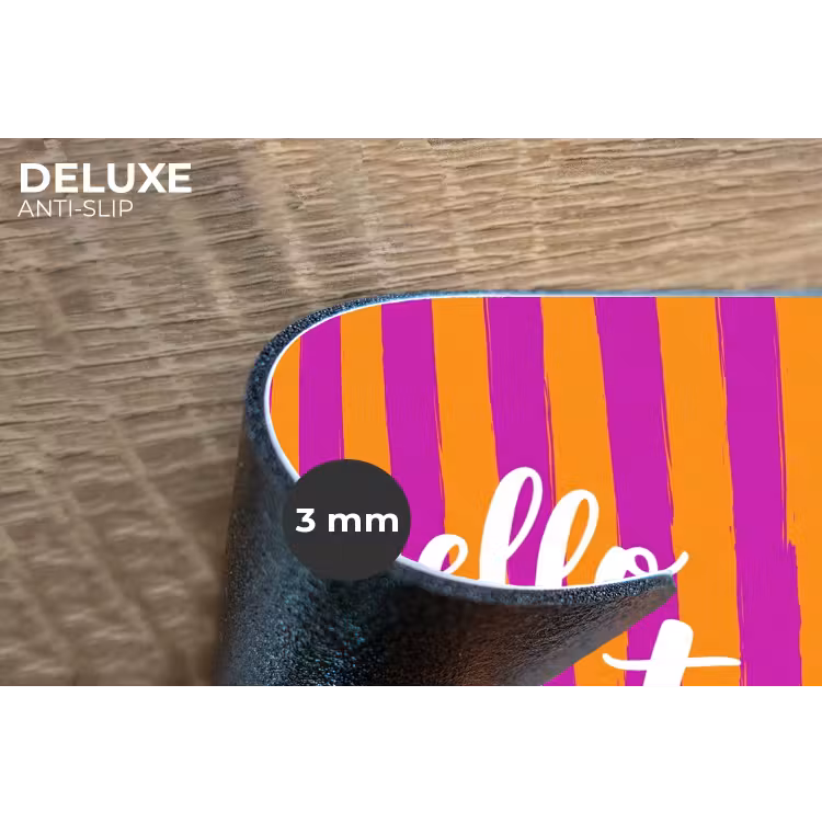 Modern - Hello - Oranje Placemat vinyl groot -closeup